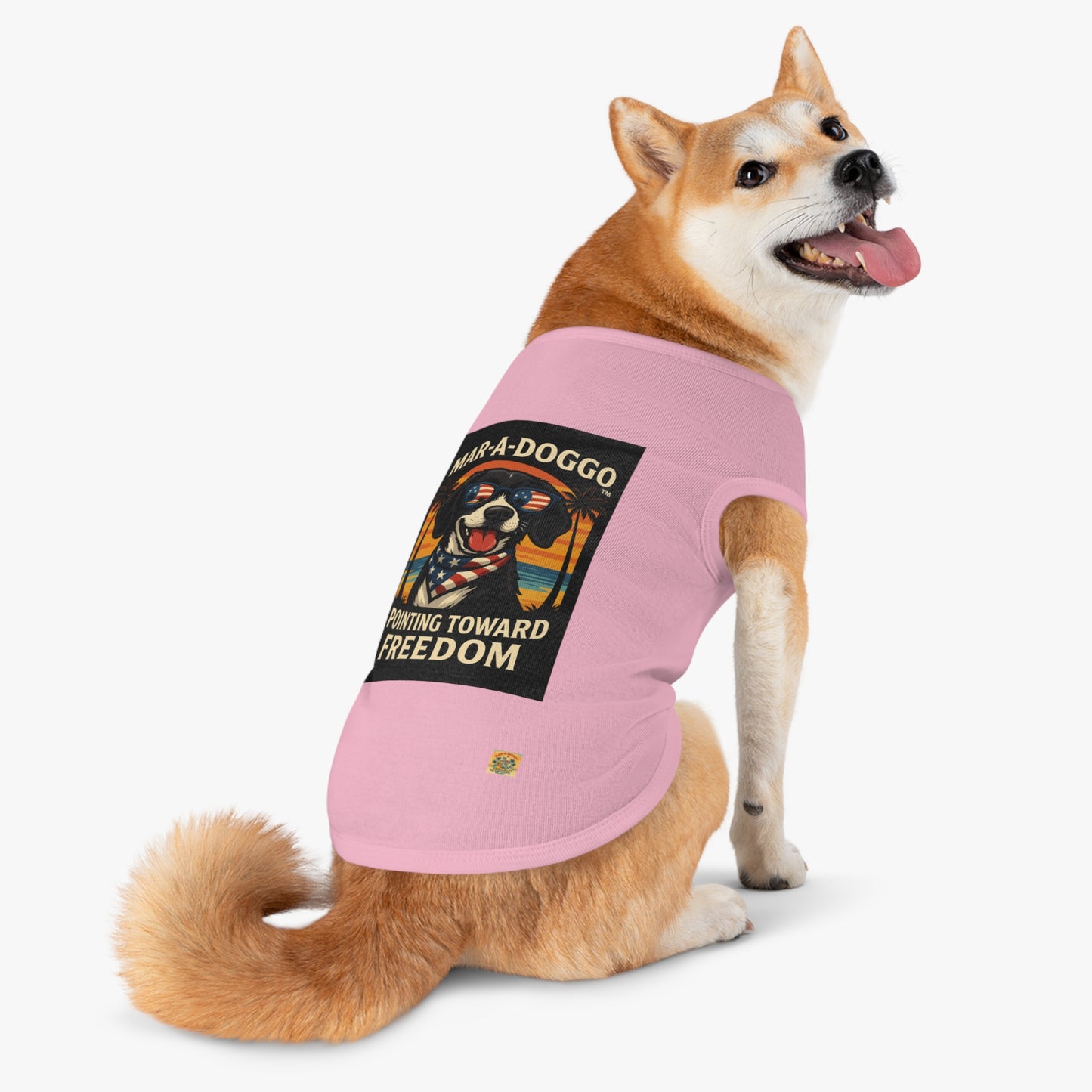 Pointing Toward Freedom Dog Tank Top