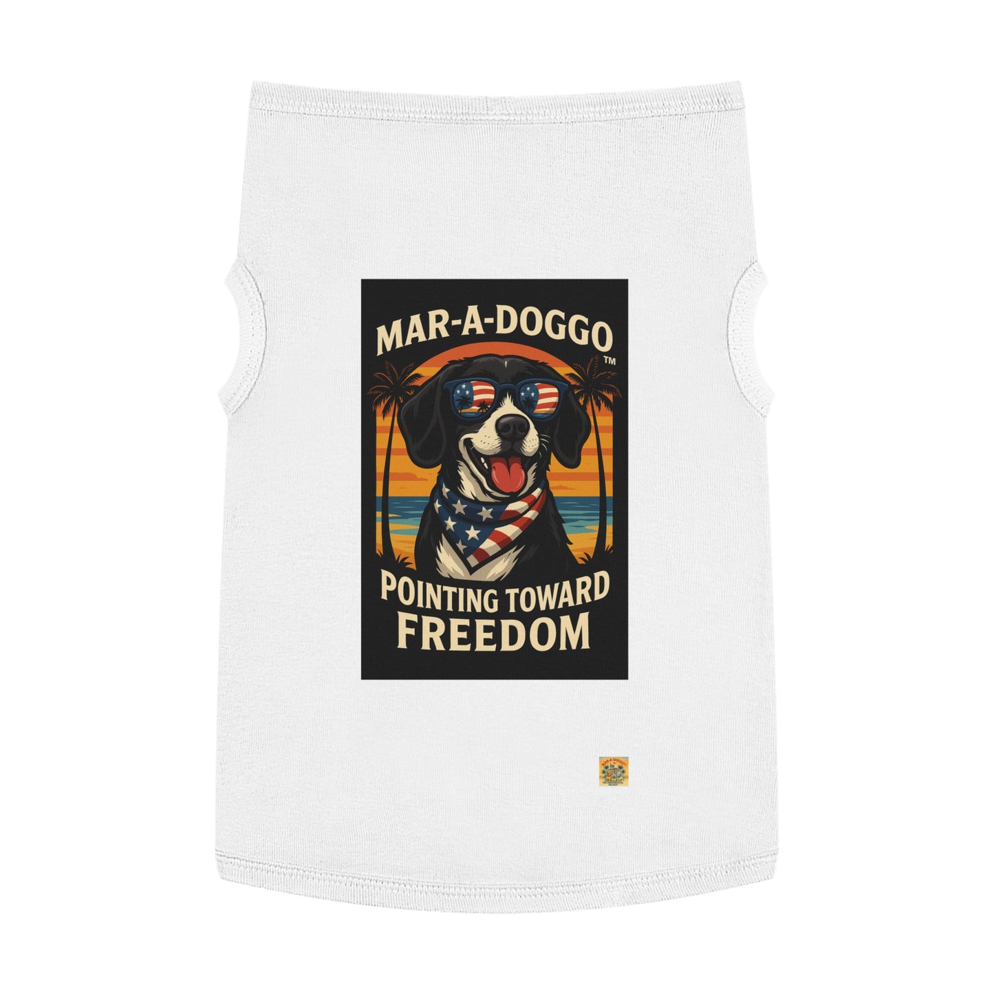 Pointing Toward Freedom Dog Tank Top