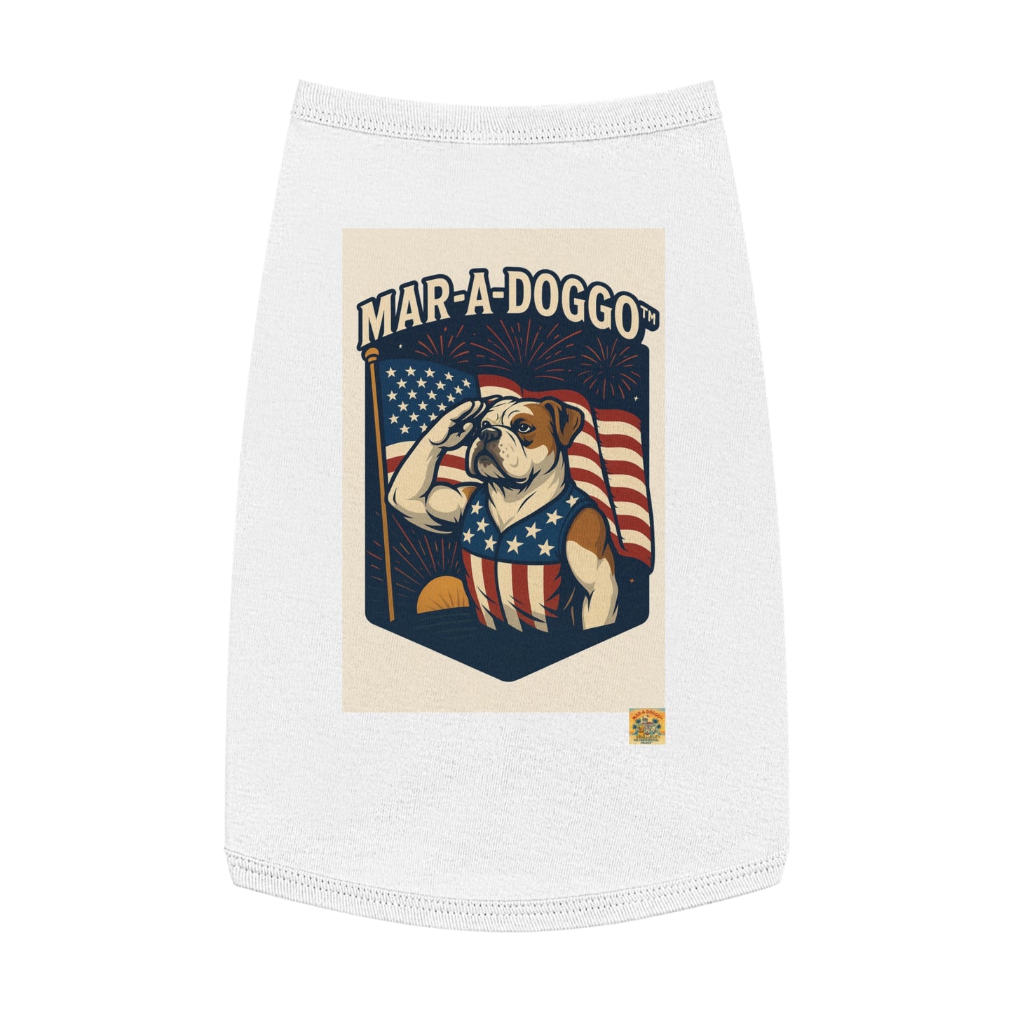 Salute The Flag Dog Tank Top