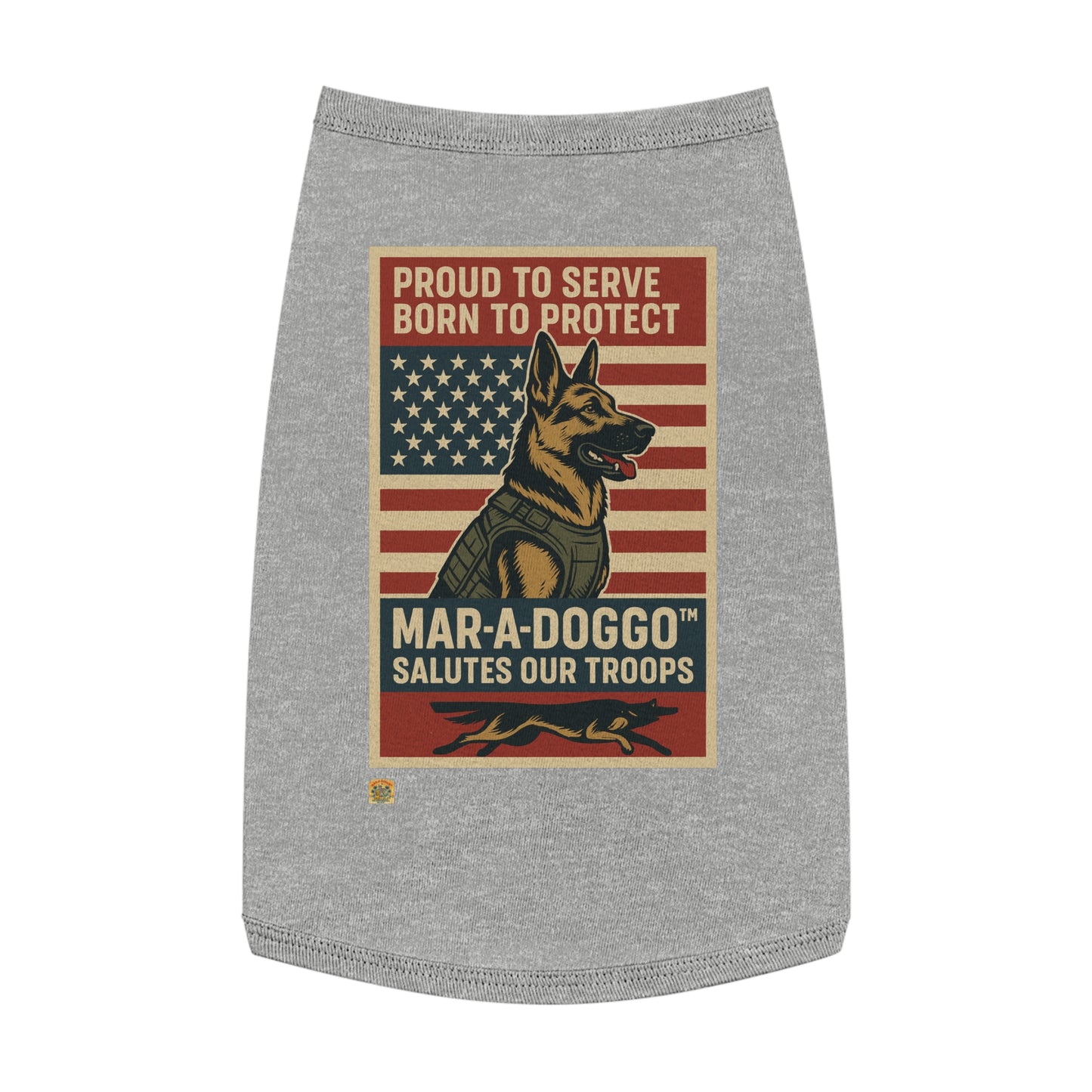 Proud To Serve, Born To Protect Dog Tank Top