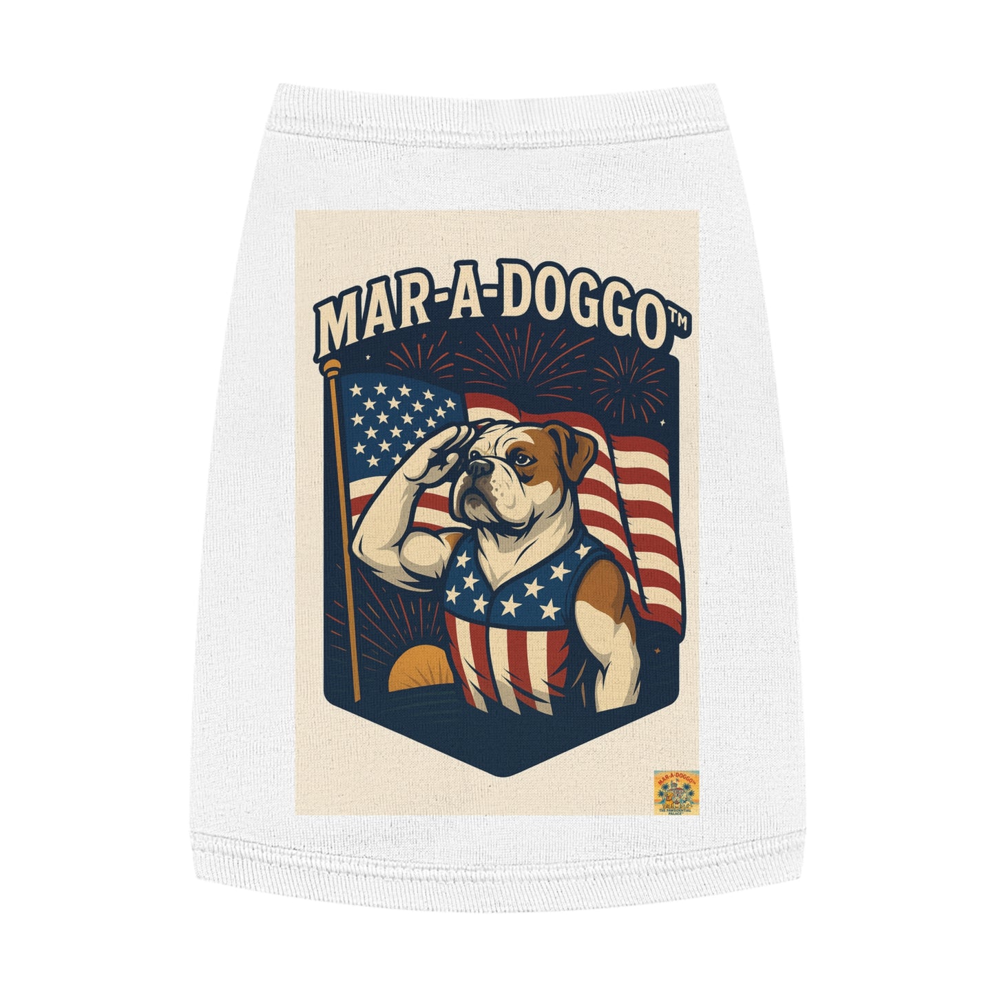 Salute The Flag Dog Tank Top