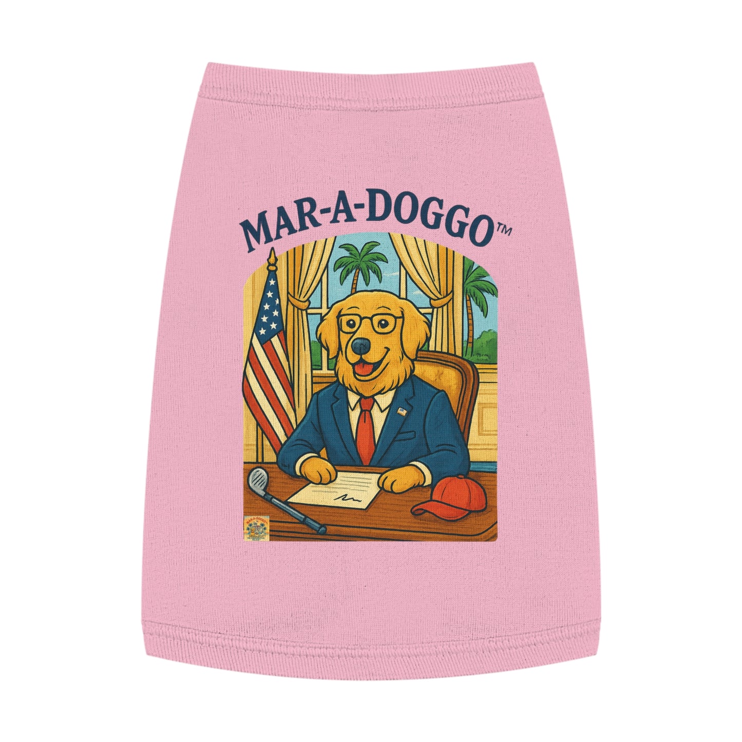 Palm Beach Style Dog Tank Top