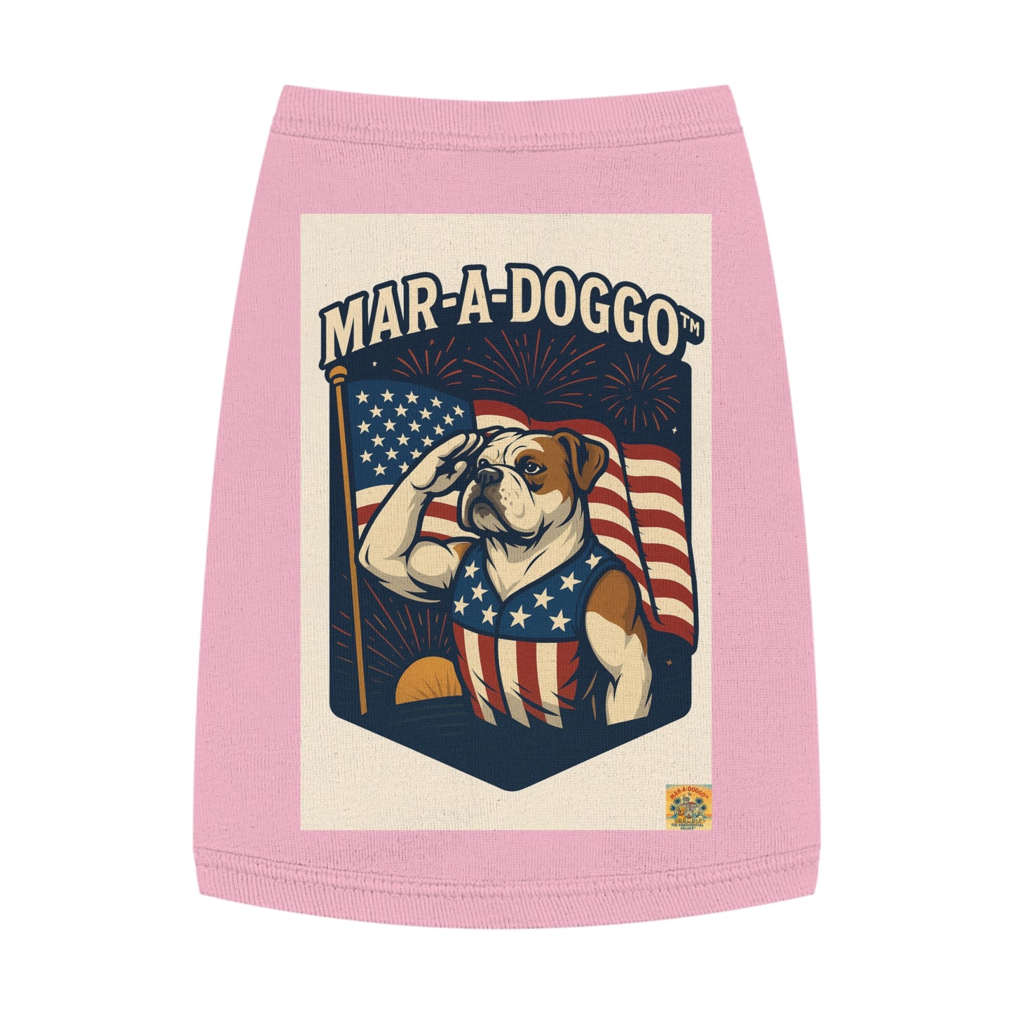 Salute The Flag Dog Tank Top