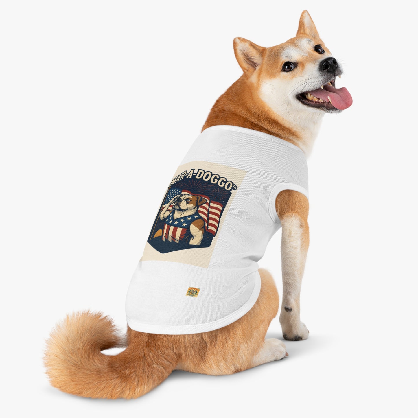Salute The Flag Dog Tank Top