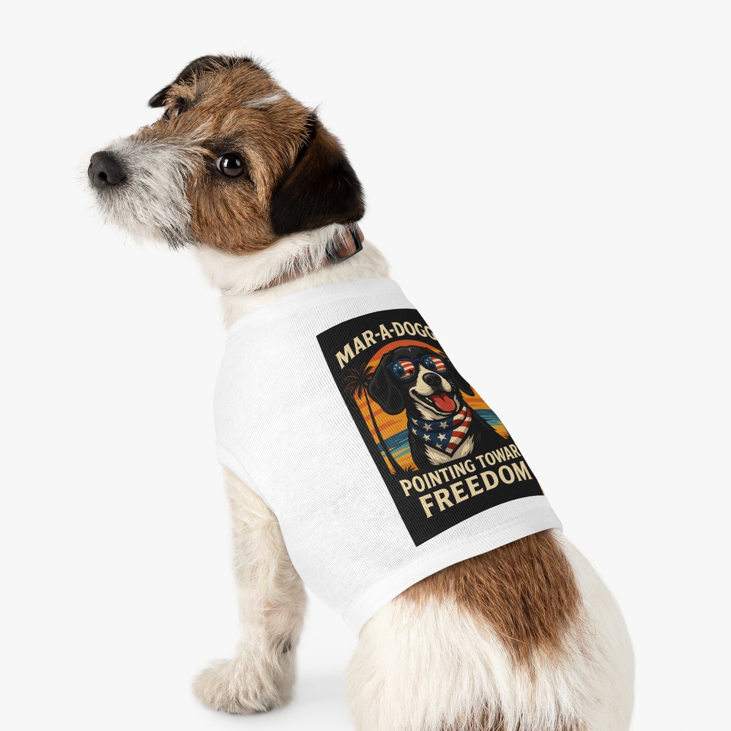 Pointing Toward Freedom Dog Tank Top