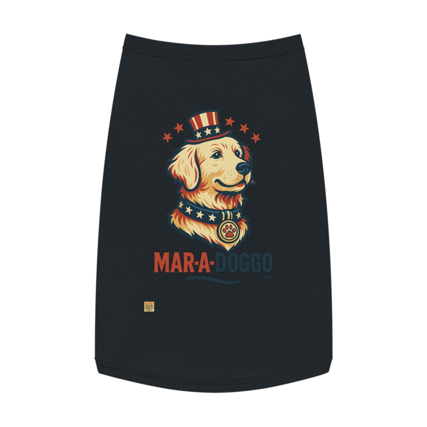 Patriotic Pup Portrait Dog Tank Top