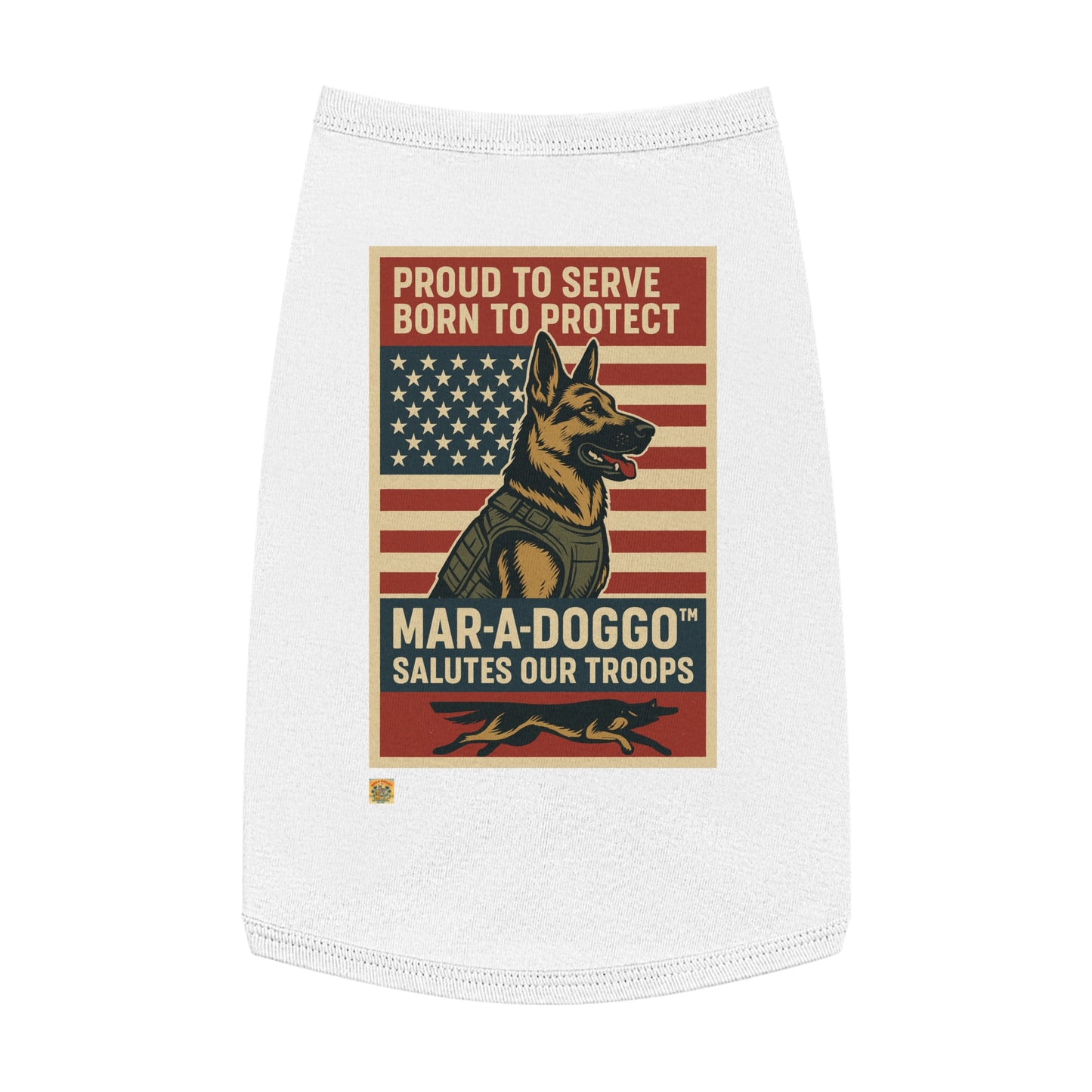 Proud To Serve, Born To Protect Dog Tank Top