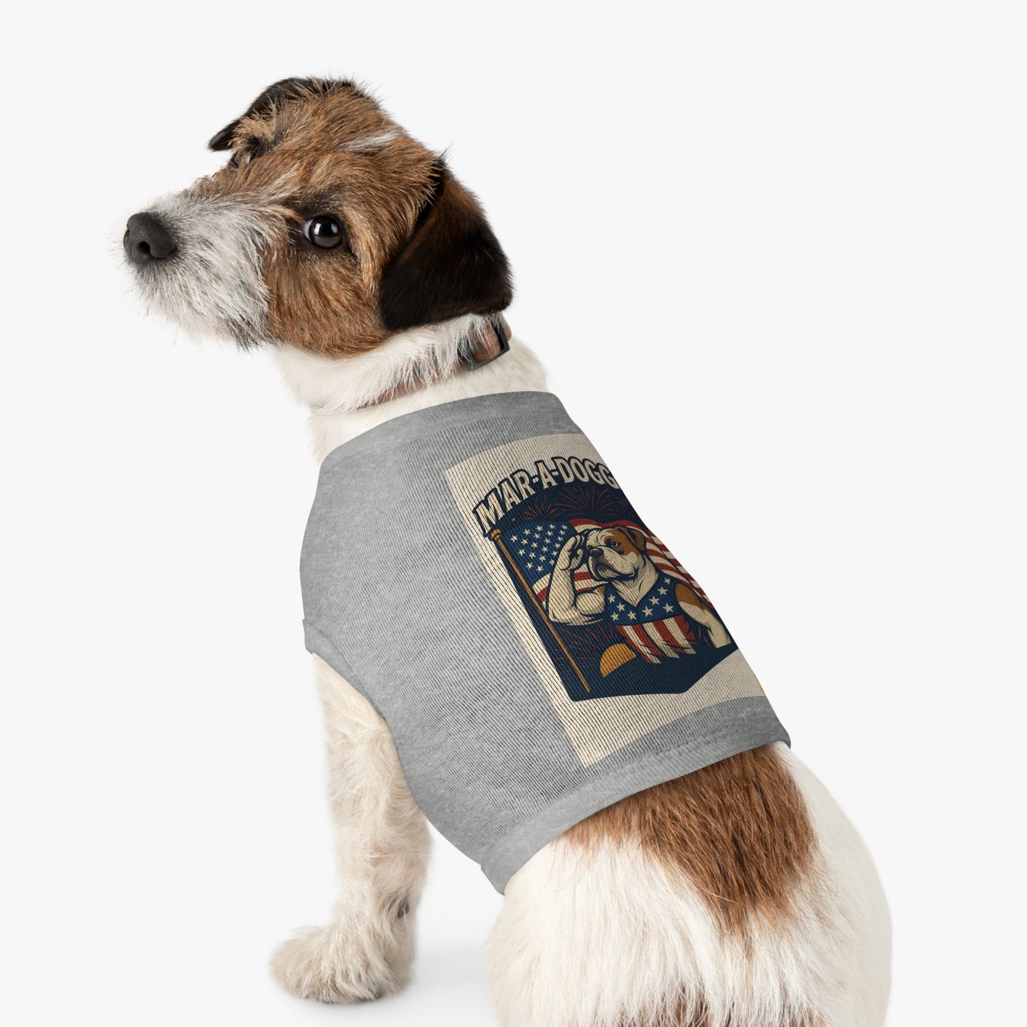 Salute The Flag Dog Tank Top