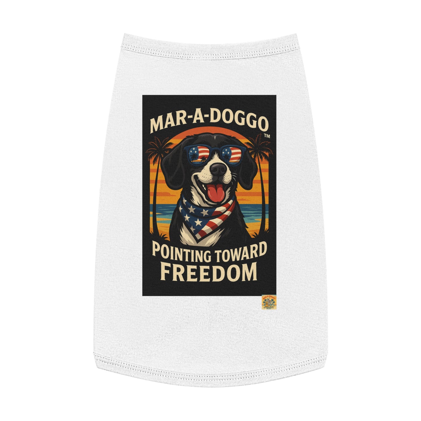 Pointing Toward Freedom Dog Tank Top