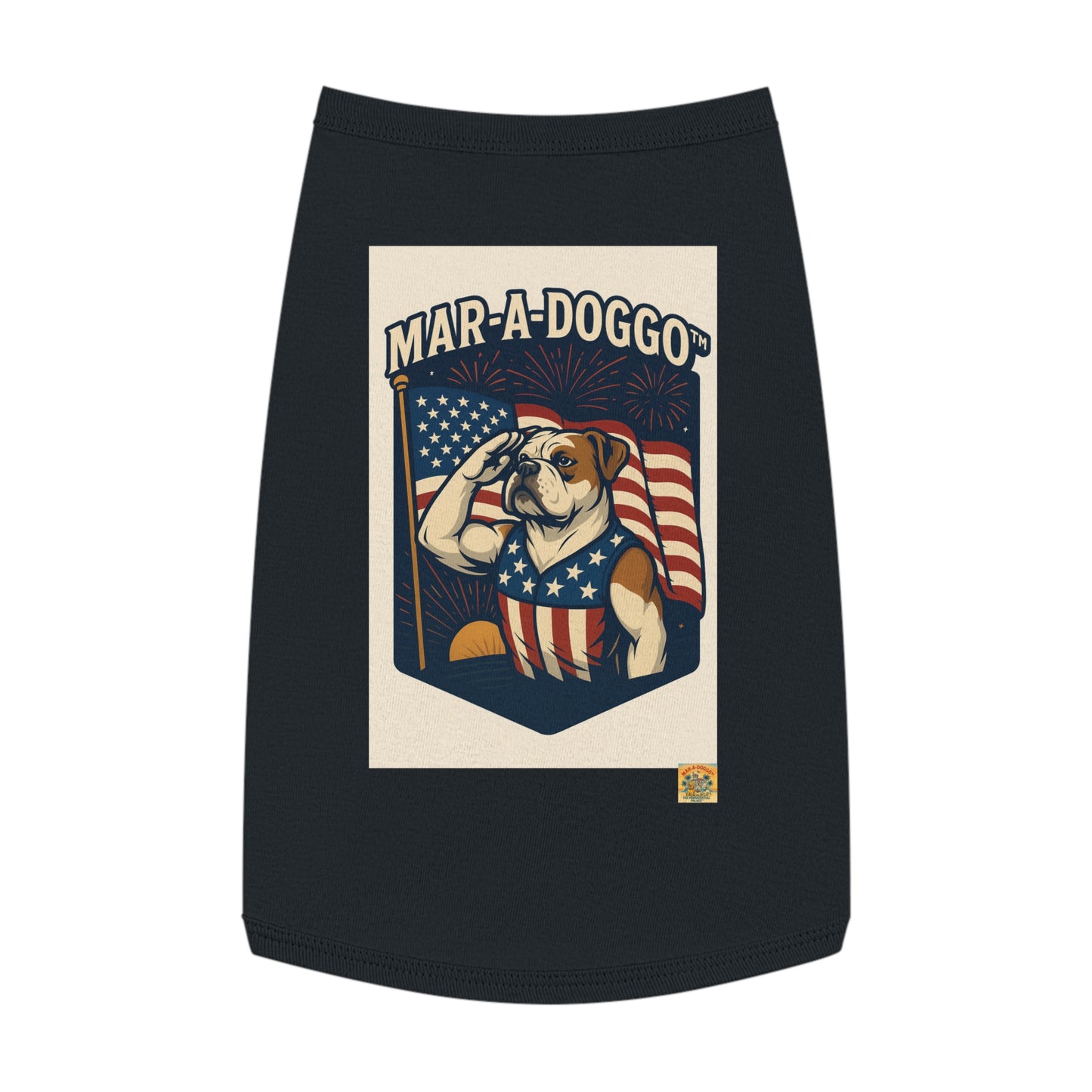 Salute The Flag Dog Tank Top
