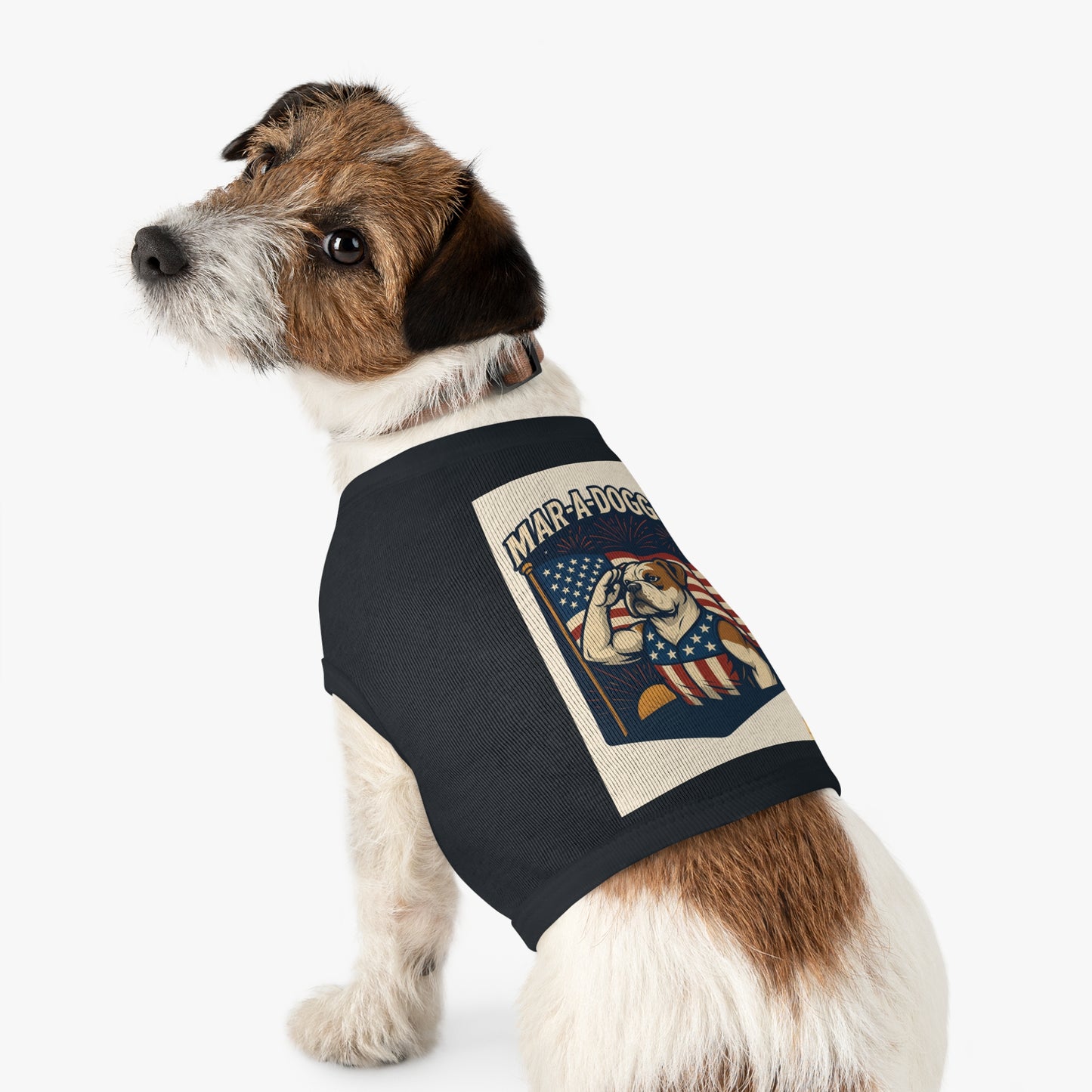 Salute The Flag Dog Tank Top
