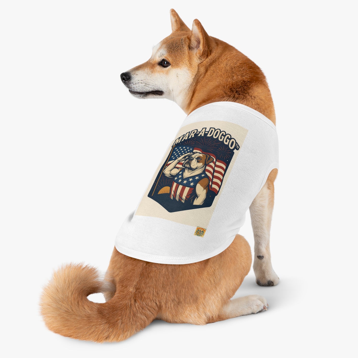 Salute The Flag Dog Tank Top