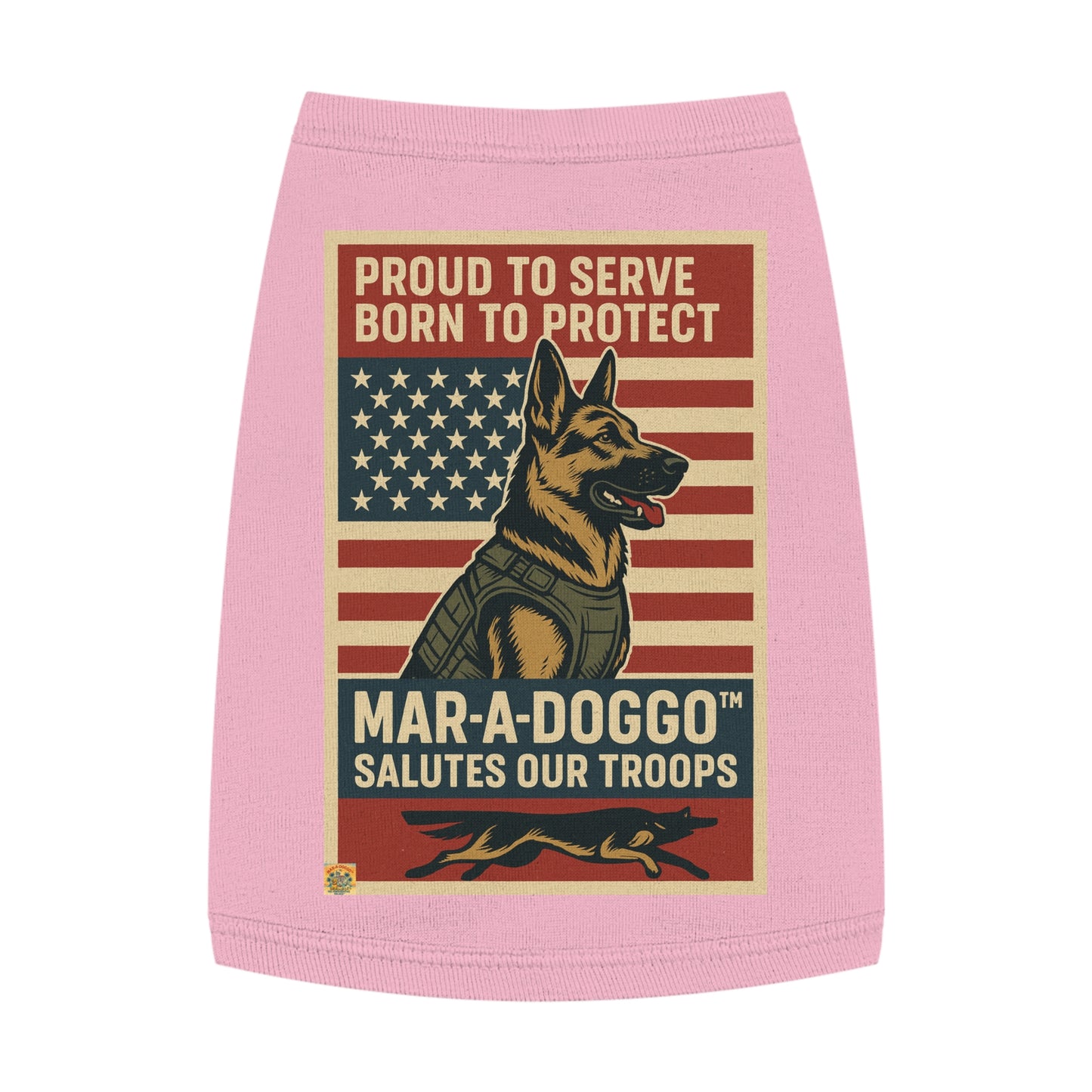 Proud To Serve, Born To Protect Dog Tank Top