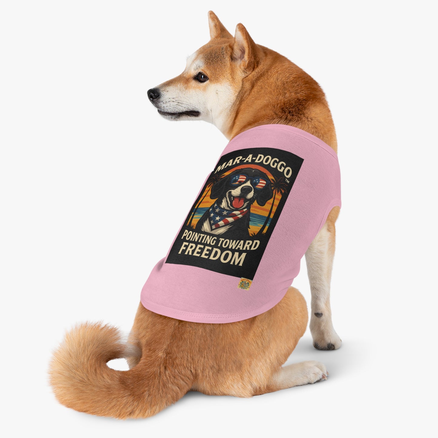 Pointing Toward Freedom Dog Tank Top