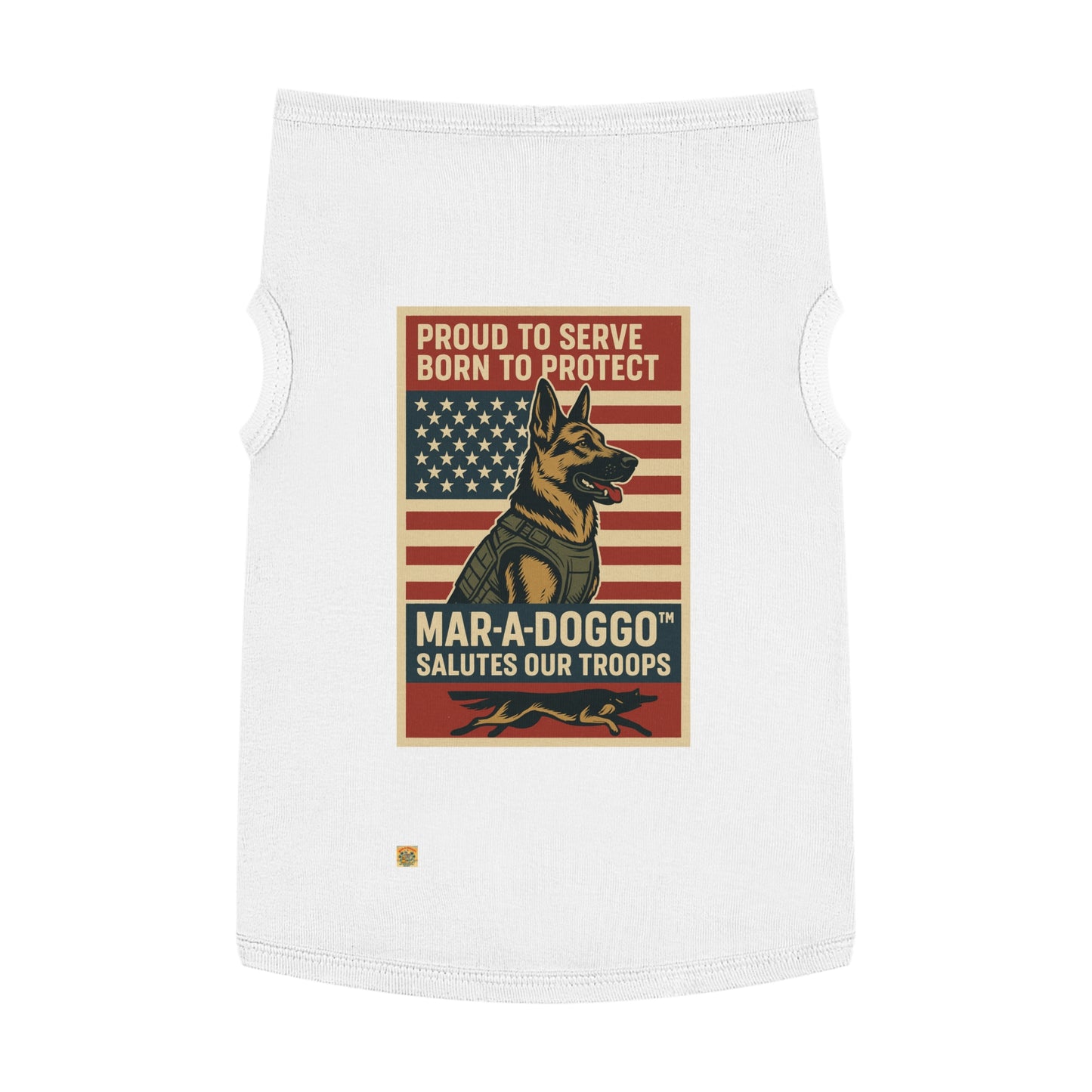 Proud To Serve, Born To Protect Dog Tank Top