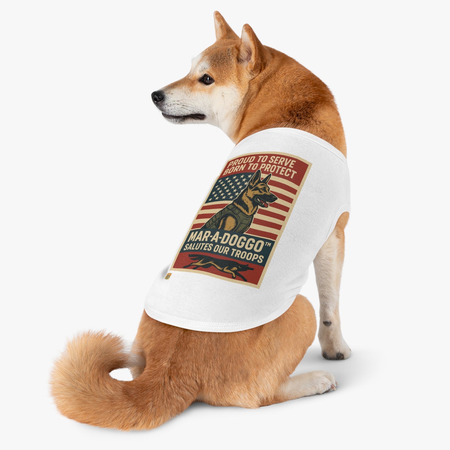 Proud To Serve, Born To Protect Dog Tank Top
