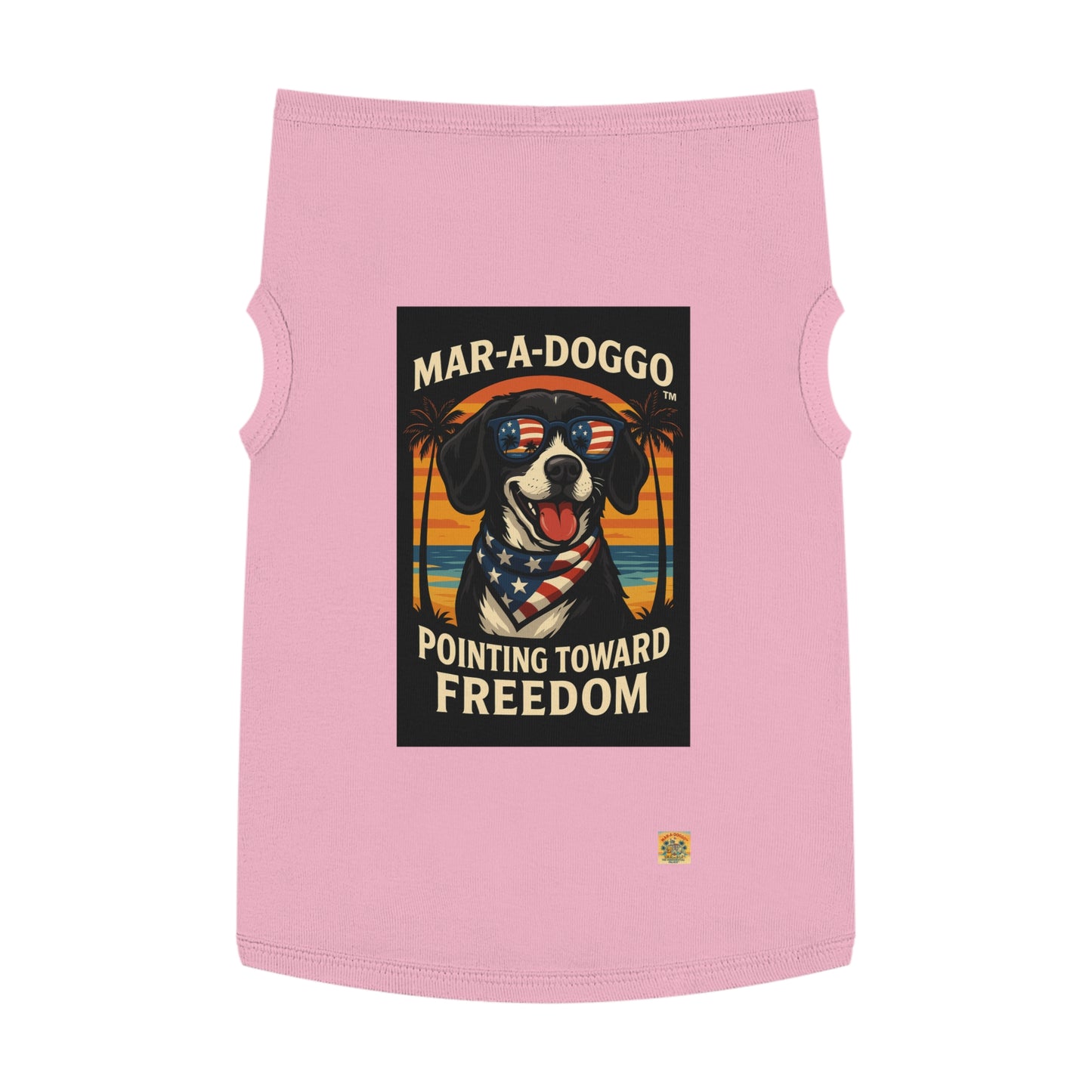 Pointing Toward Freedom Dog Tank Top