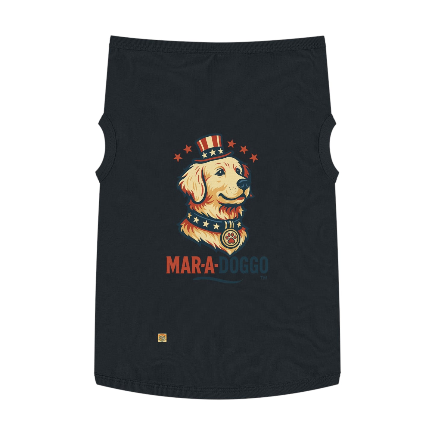 Patriotic Pup Portrait Dog Tank Top