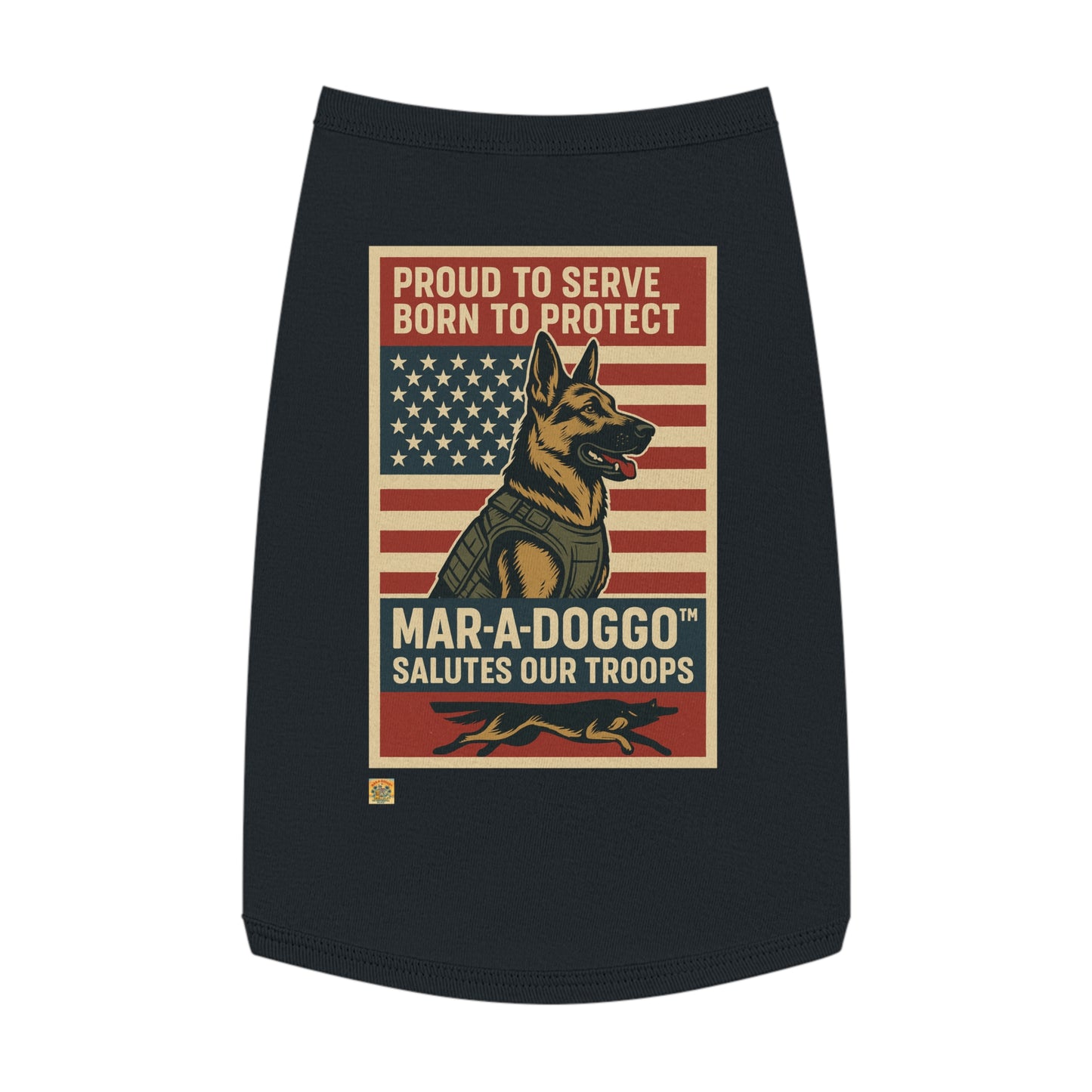 Proud To Serve, Born To Protect Dog Tank Top