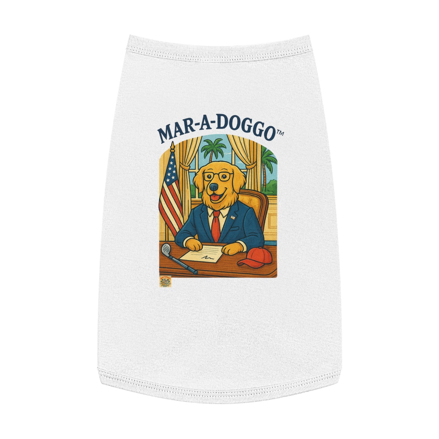 Palm Beach Style Dog Tank Top