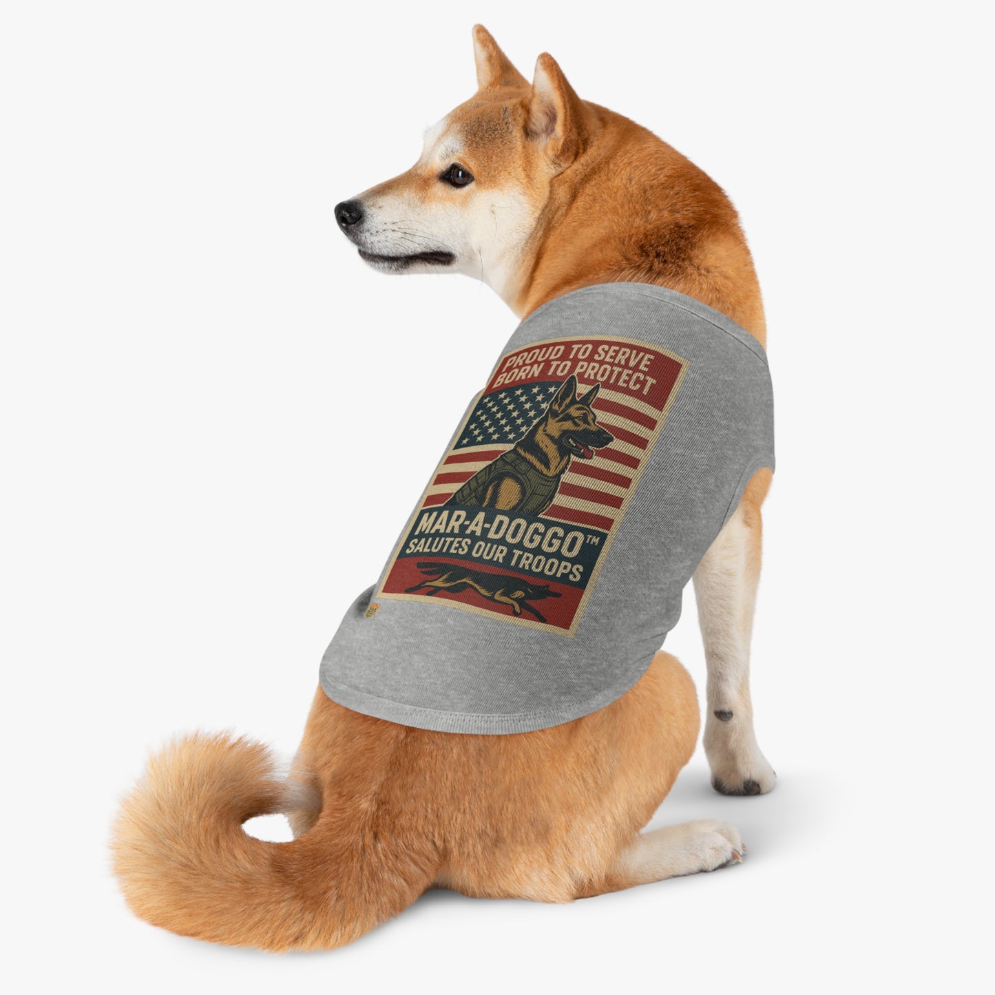 Proud To Serve, Born To Protect Dog Tank Top
