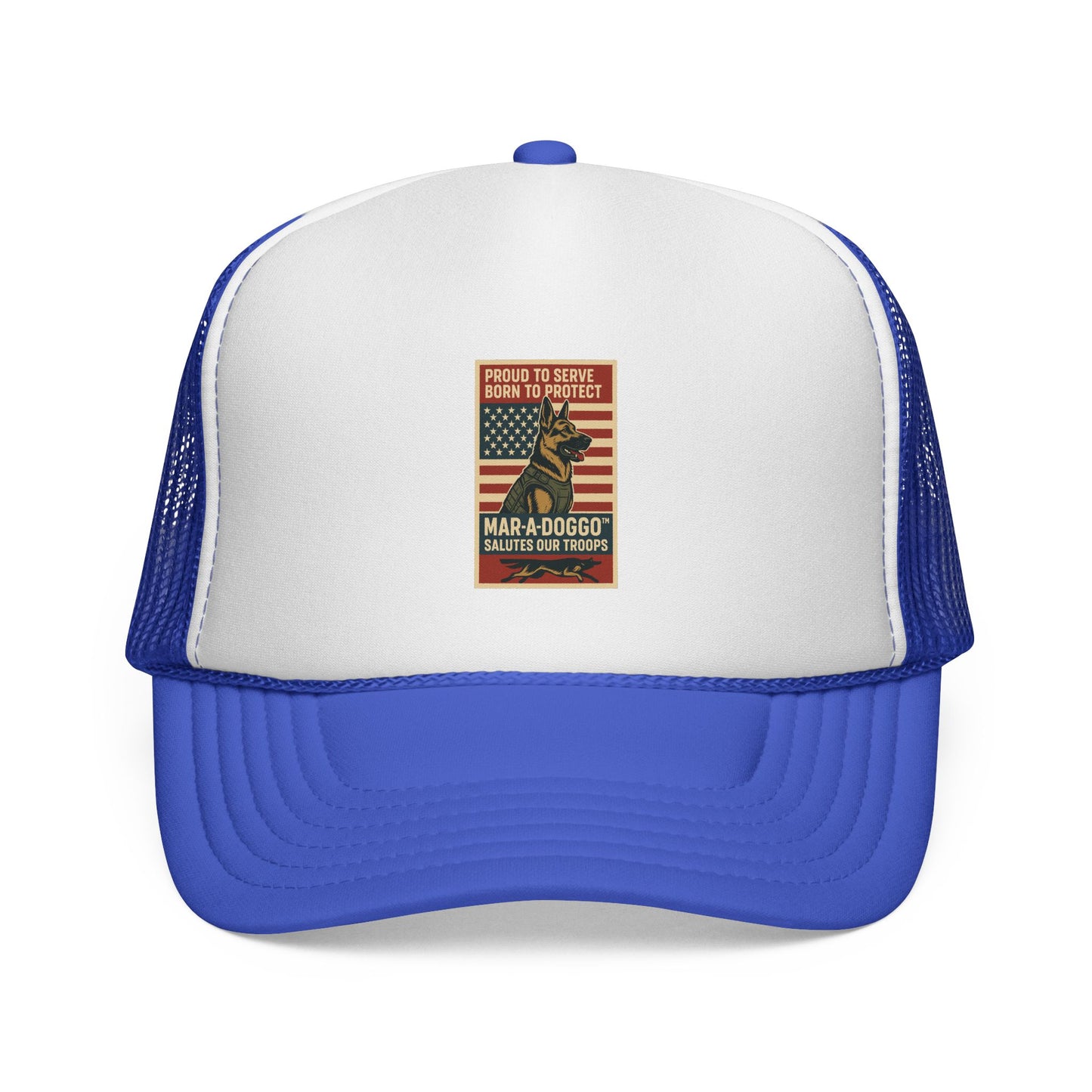 Proud to Serve, Born to Protect Trucker Cap (One Size Fits Most)