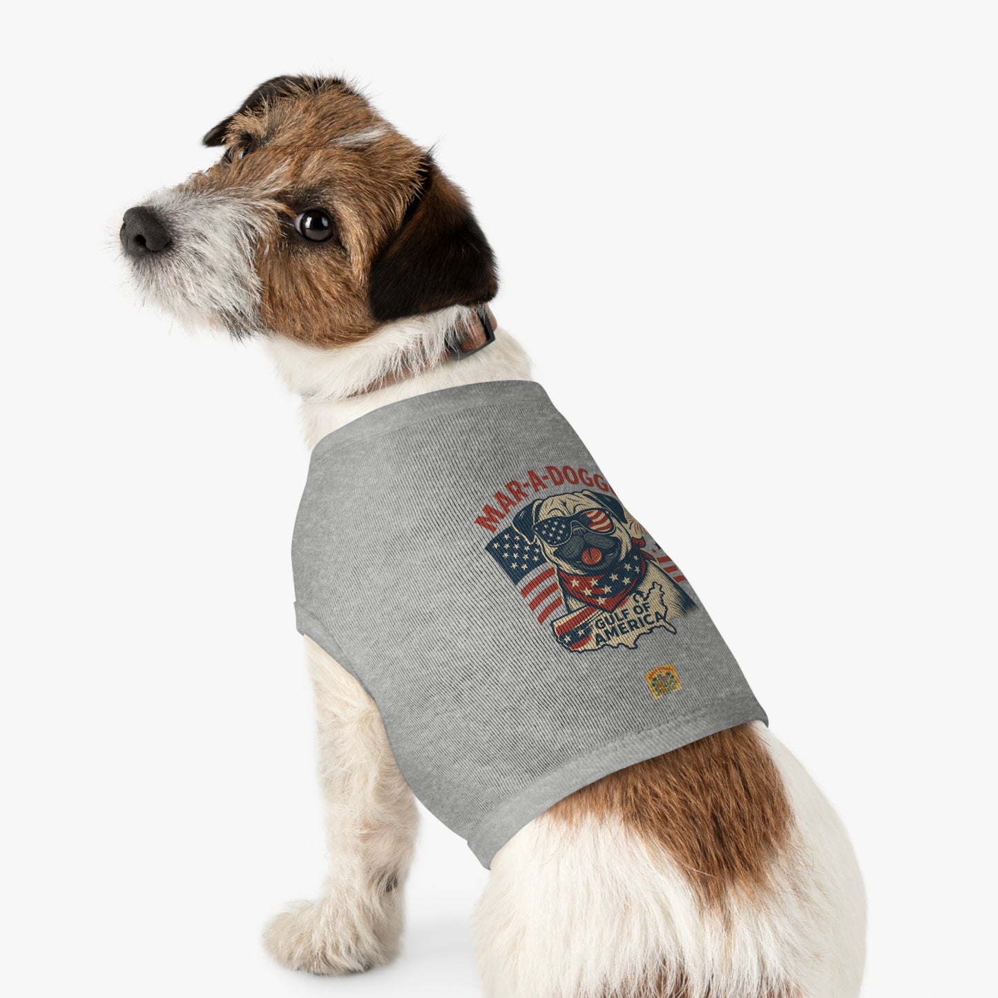 Patriotic Pug Gulf of America Dog Tank Top