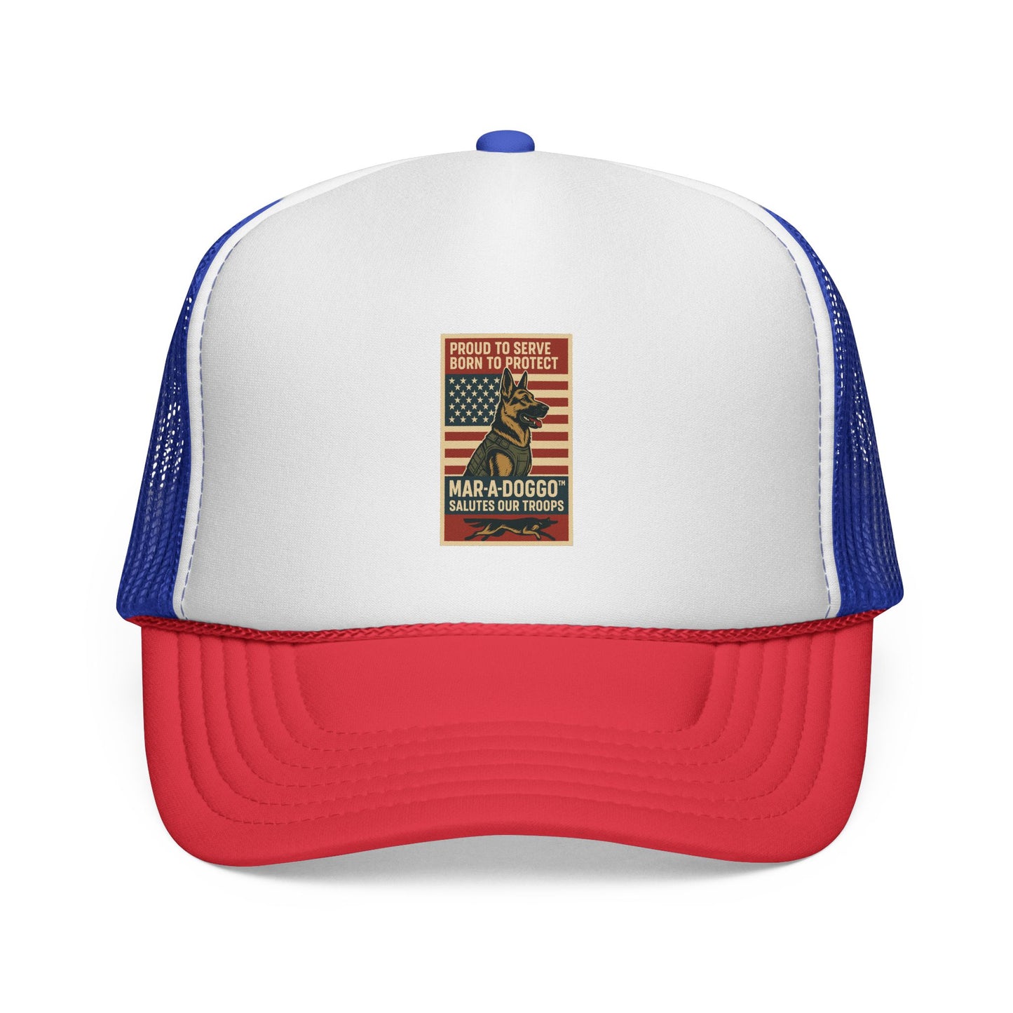 Proud to Serve, Born to Protect Trucker Cap (One Size Fits Most)