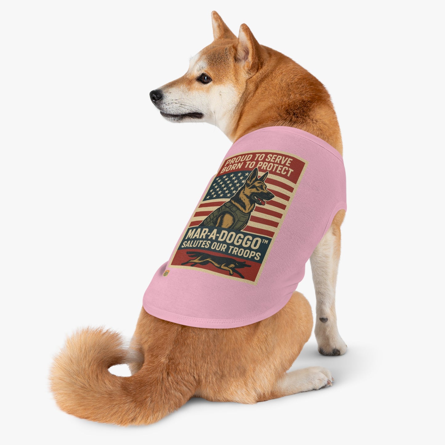Proud To Serve, Born To Protect Dog Tank Top