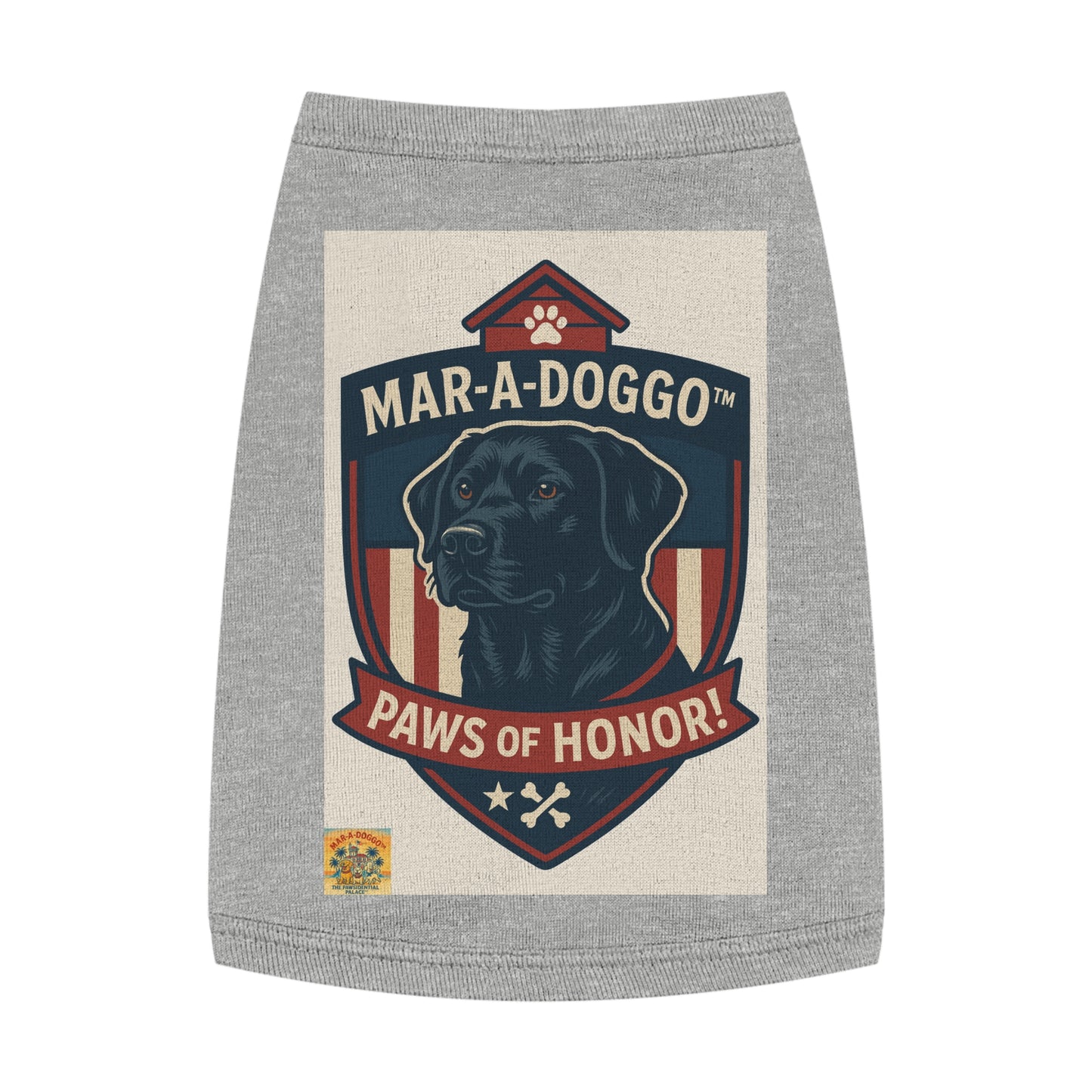 Paws of Honor Emblem Style Dog Tank Top