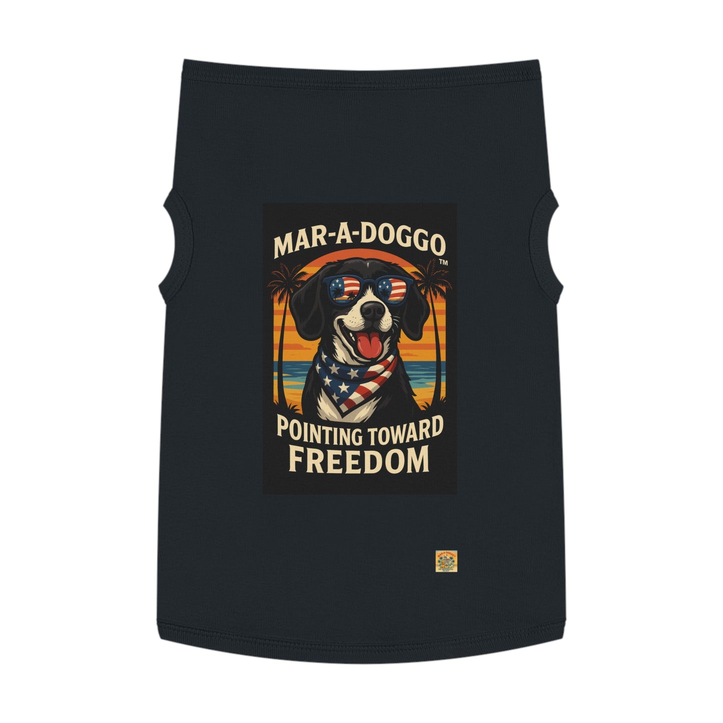 Pointing Toward Freedom Dog Tank Top