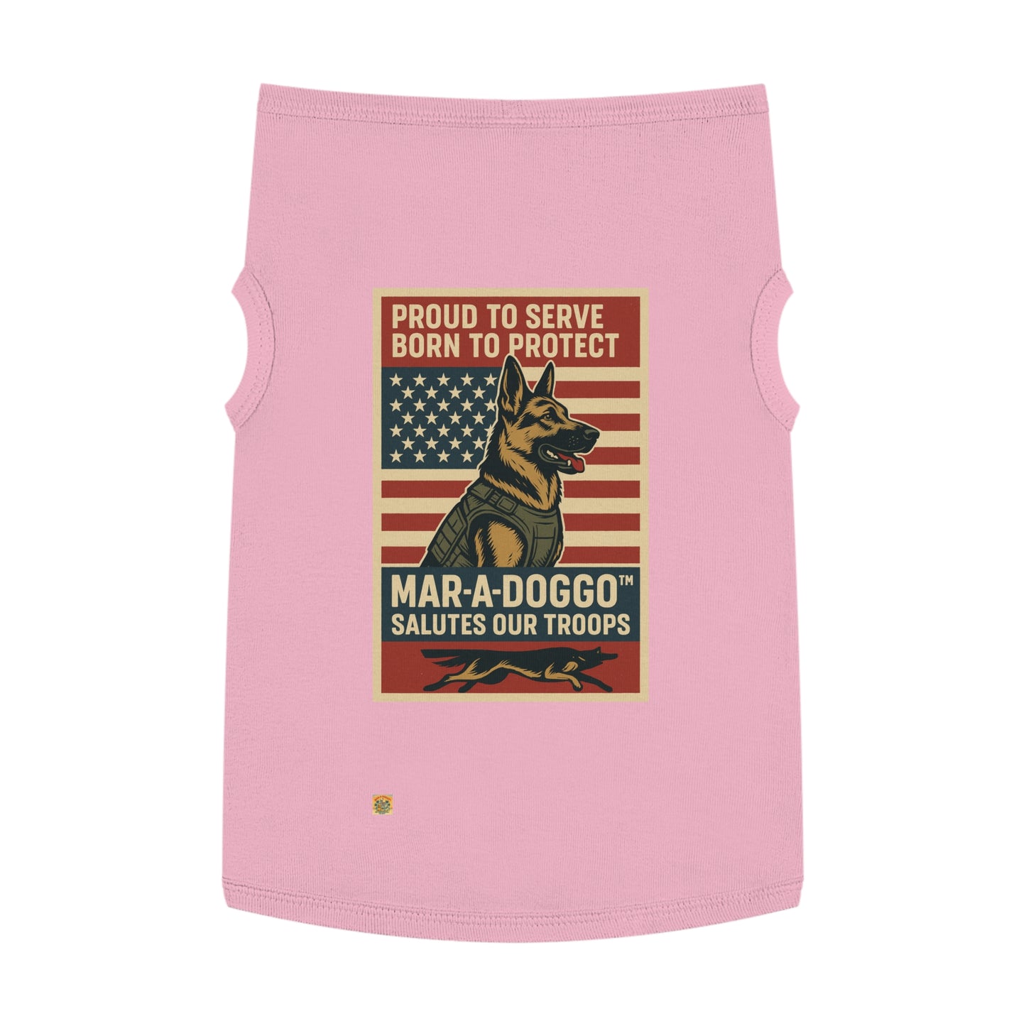 Proud To Serve, Born To Protect Dog Tank Top