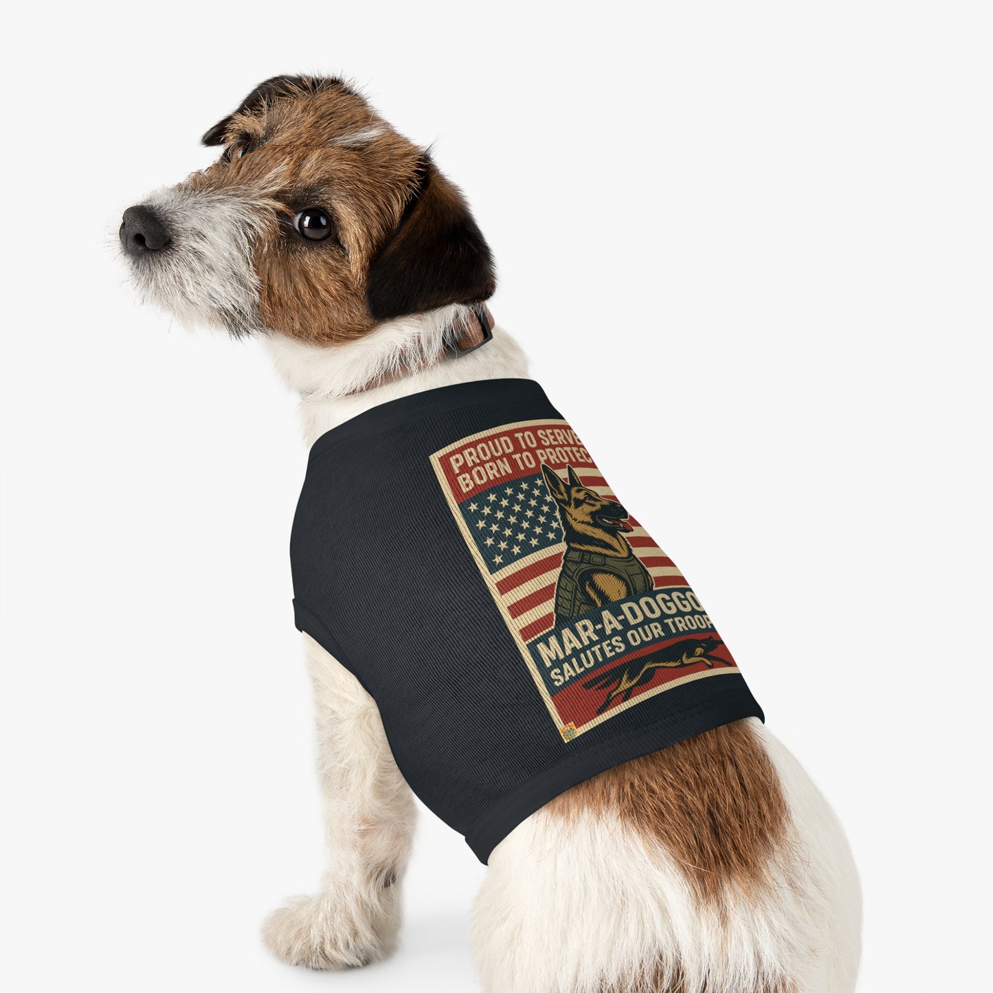Proud To Serve, Born To Protect Dog Tank Top