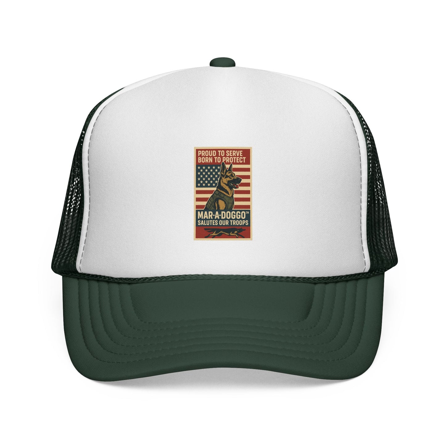 Proud to Serve, Born to Protect Trucker Cap (One Size Fits Most)