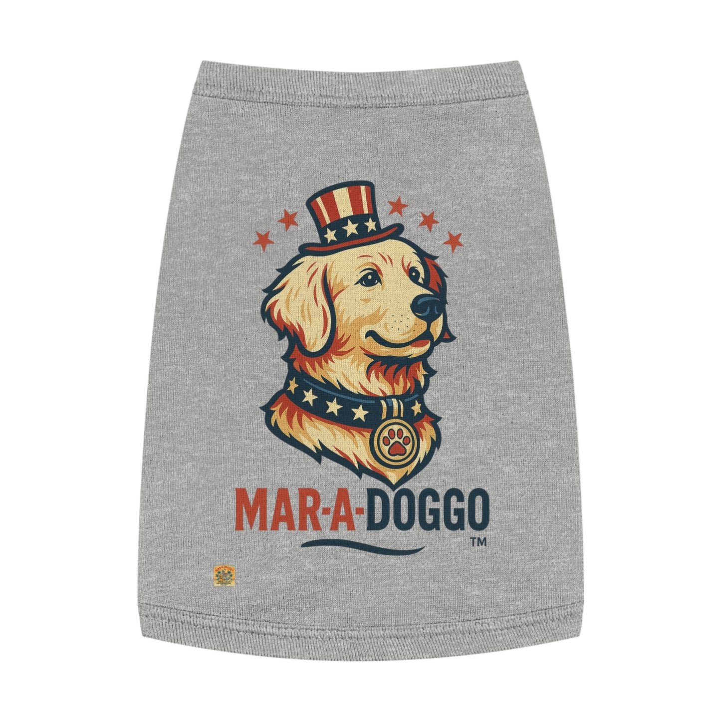 Patriotic Pup Portrait Dog Tank Top