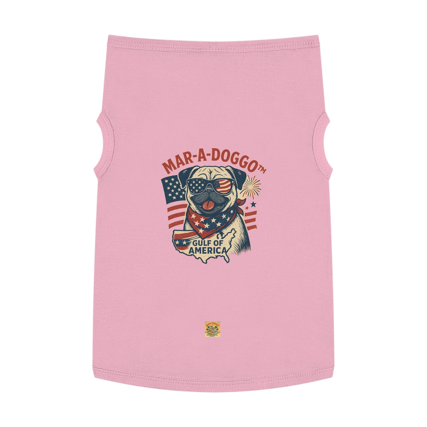 Patriotic Pug Gulf of America Dog Tank Top