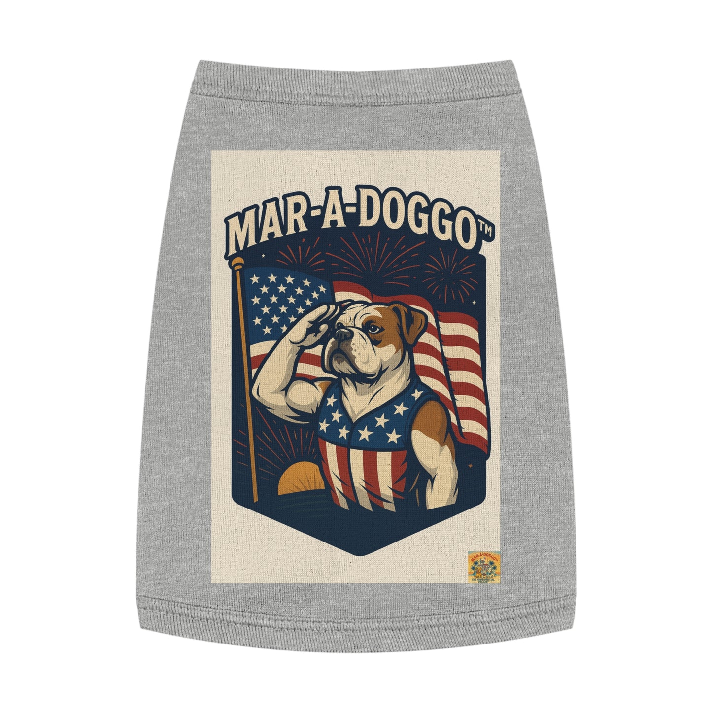 Salute The Flag Dog Tank Top