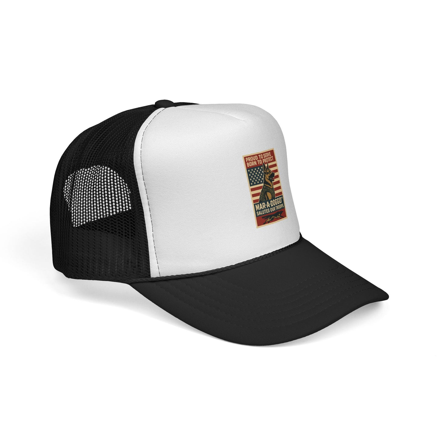 Proud to Serve, Born to Protect Trucker Cap (One Size Fits Most)