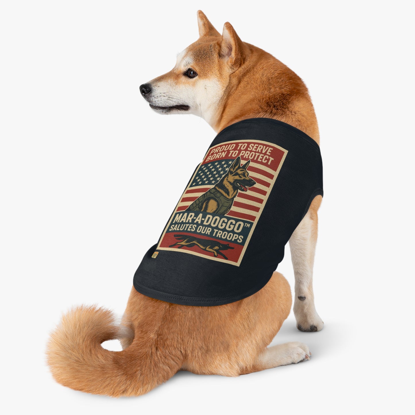Proud To Serve, Born To Protect Dog Tank Top
