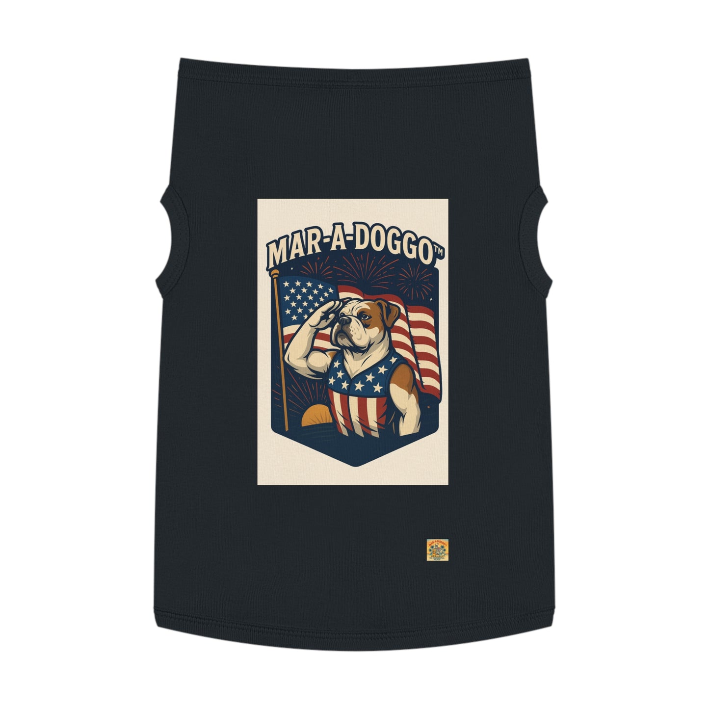 Salute The Flag Dog Tank Top