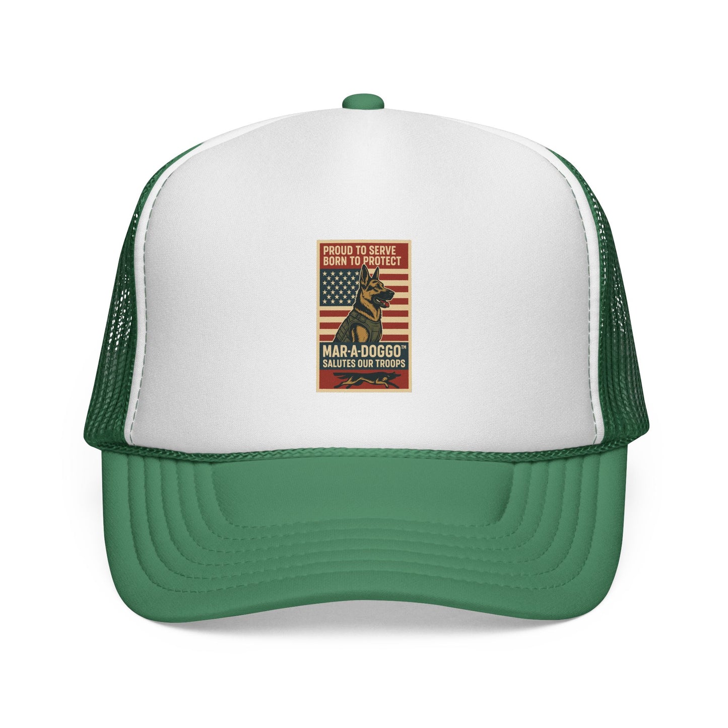 Proud to Serve, Born to Protect Trucker Cap (One Size Fits Most)