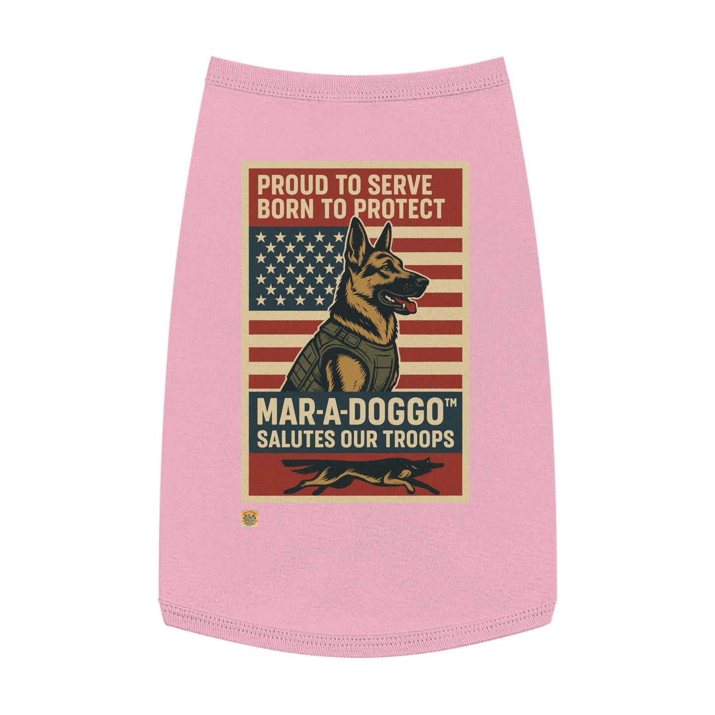 Proud To Serve, Born To Protect Dog Tank Top