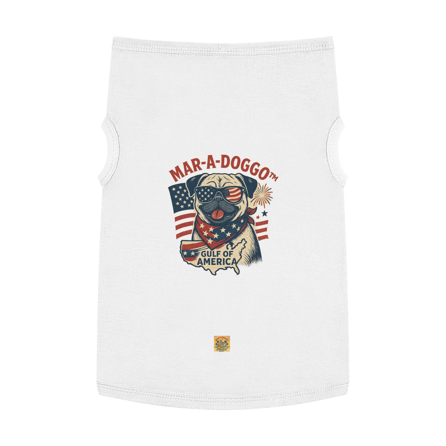 Patriotic Pug Gulf of America Dog Tank Top