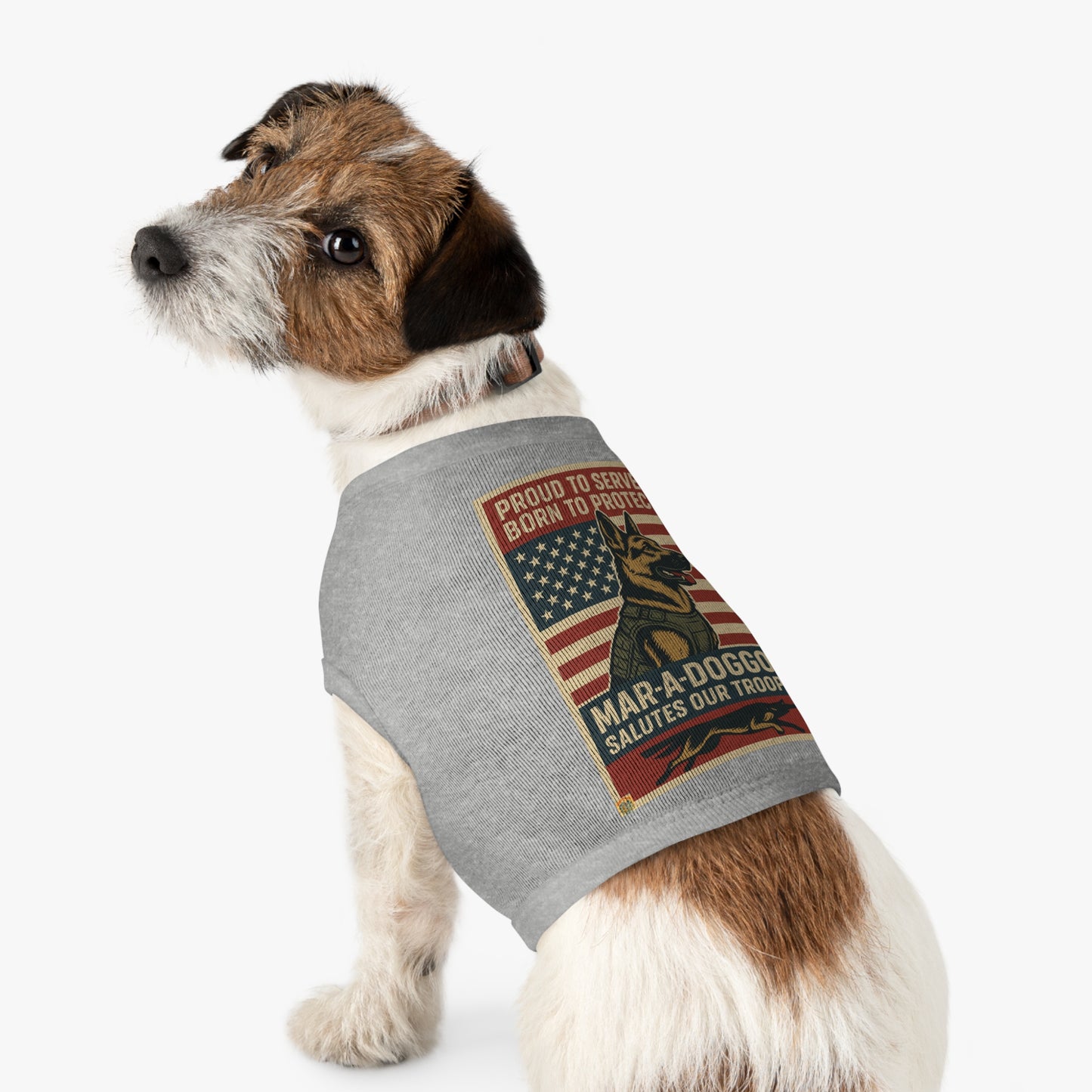 Proud To Serve, Born To Protect Dog Tank Top