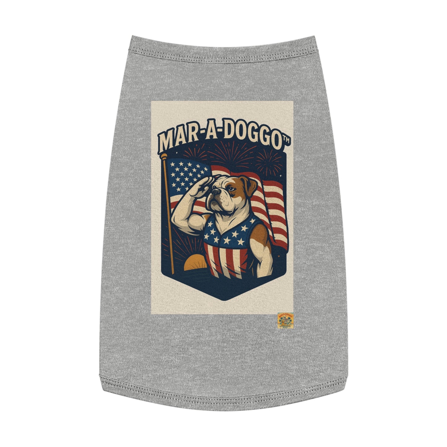 Salute The Flag Dog Tank Top