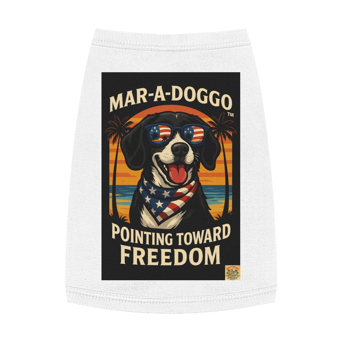 Pointing Toward Freedom Dog Tank Top
