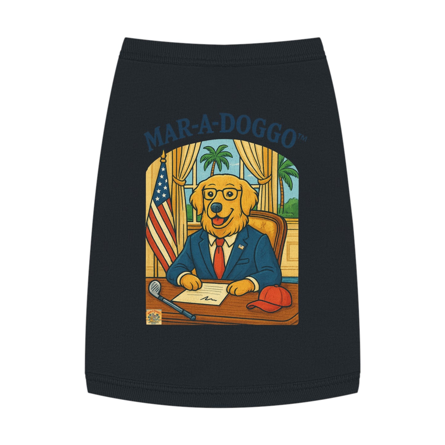 Palm Beach Style Dog Tank Top