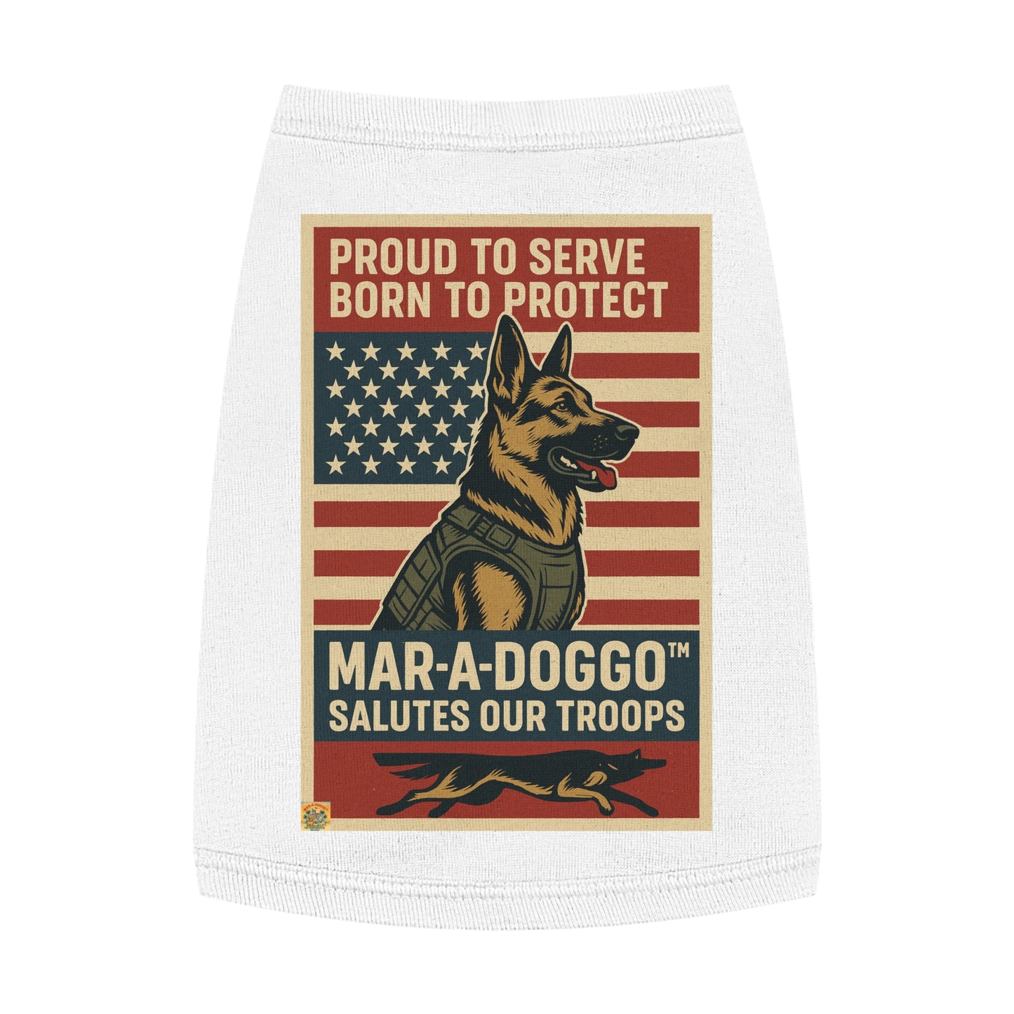 Proud To Serve, Born To Protect Dog Tank Top