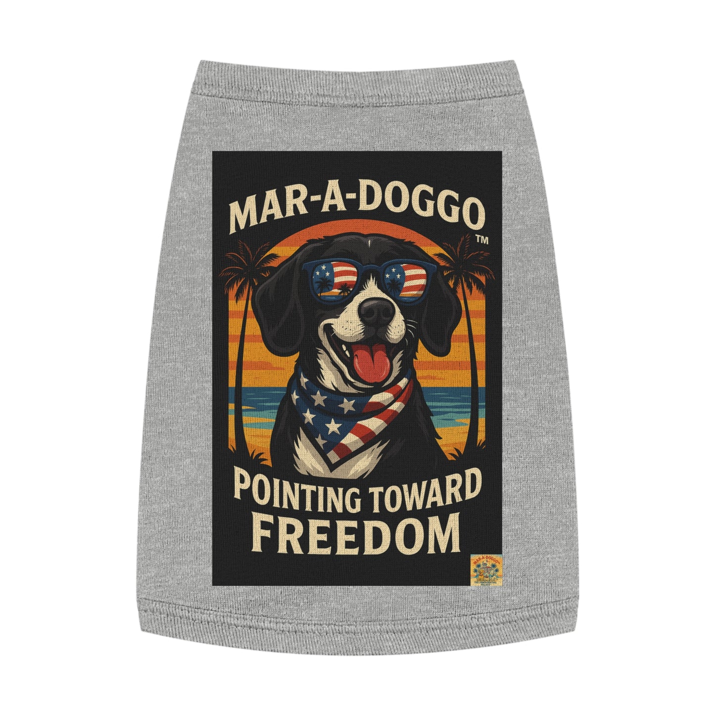 Pointing Toward Freedom Dog Tank Top