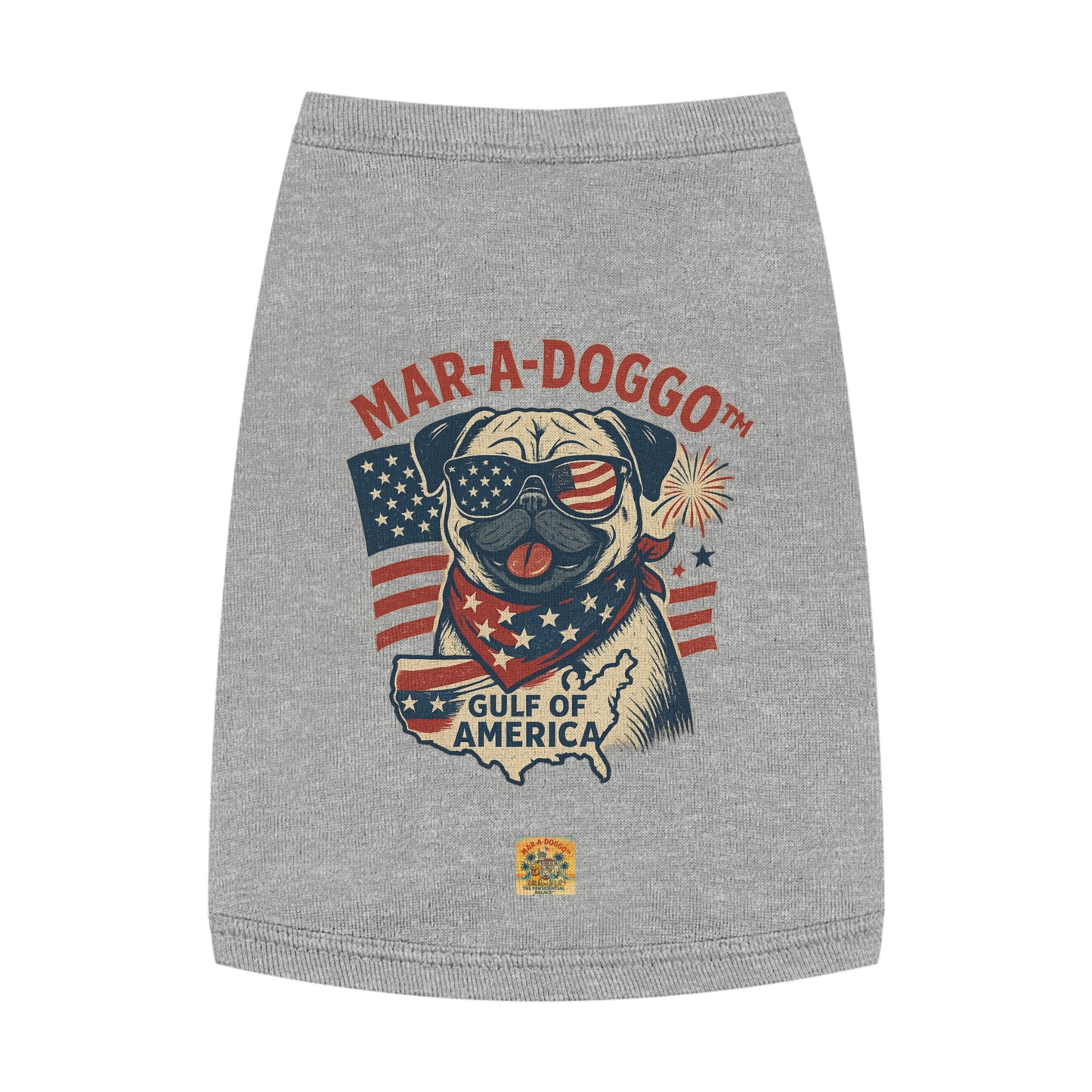 Patriotic Pug Gulf of America Dog Tank Top